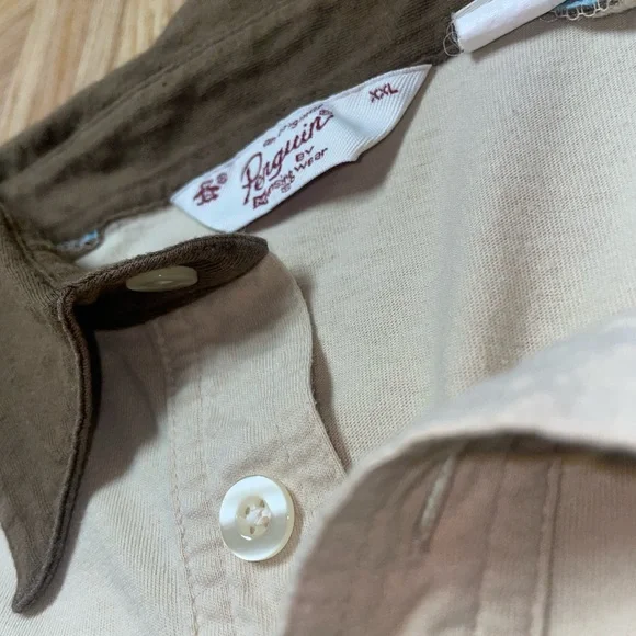 Penguin tan collar shirt - Picture 3 of 3
